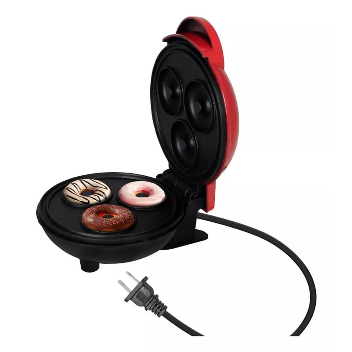 GENERICO - Mini Donera Maquina Donas 3 Puestos Antiadherente Rosquillas