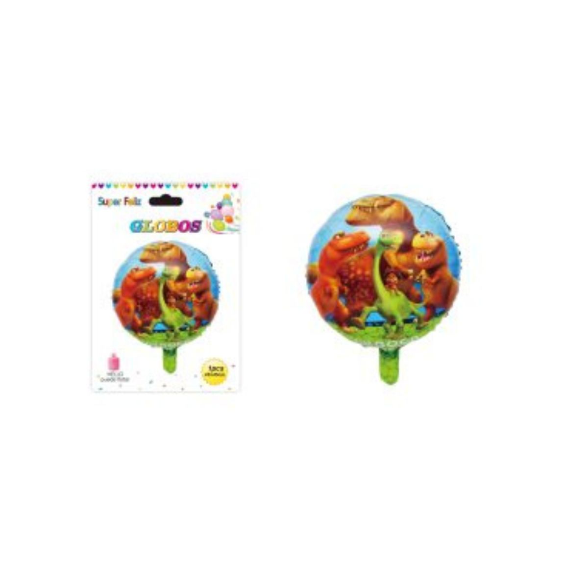 GENERICO - GLOBOS DINOSAURIOS 45 CM X 45 CM 1 PCS