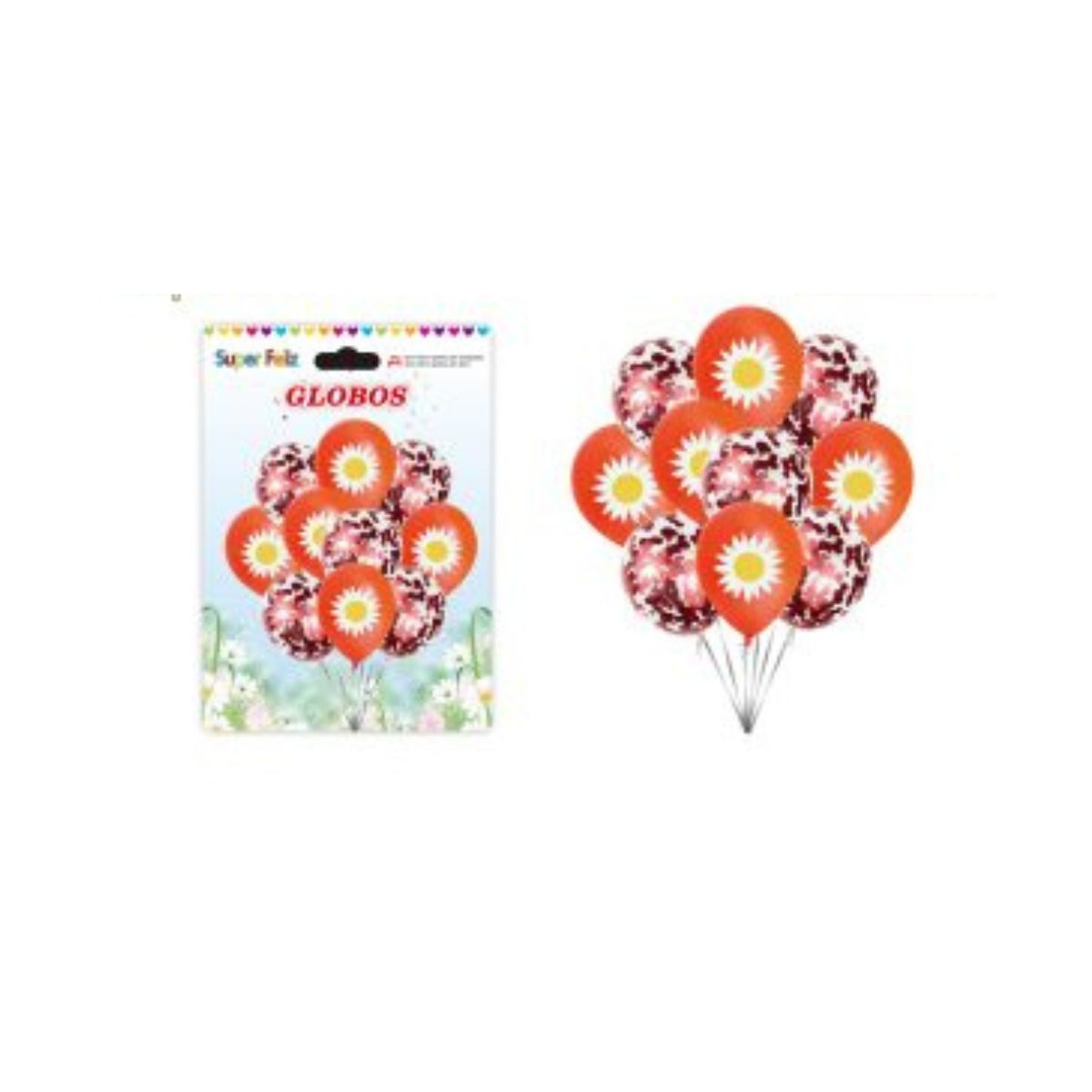 GENERICO - GLOBOS FLOR 30 CM 10 PCS