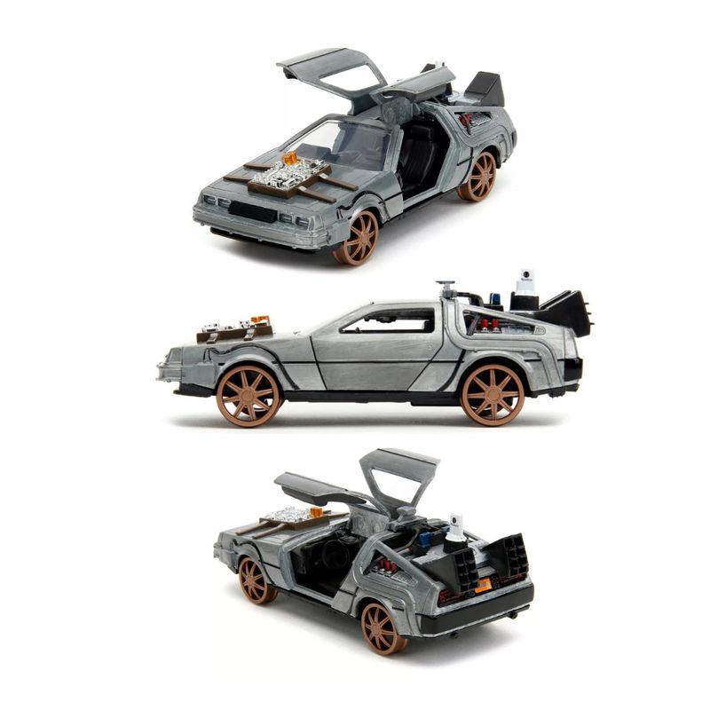 JADA TOYS - Delorean Volver al Futuro 3 Ruedas de Tren Jada 1:32