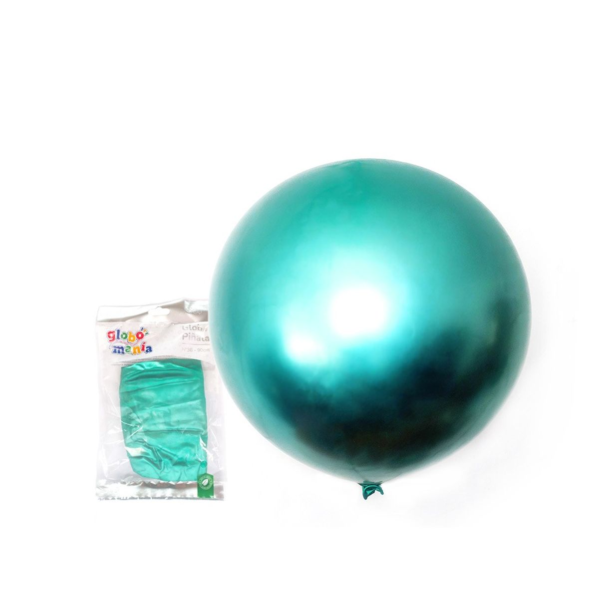GENERICO - GLOBO PINATA R36 CHROME VERDE X1 UNI
