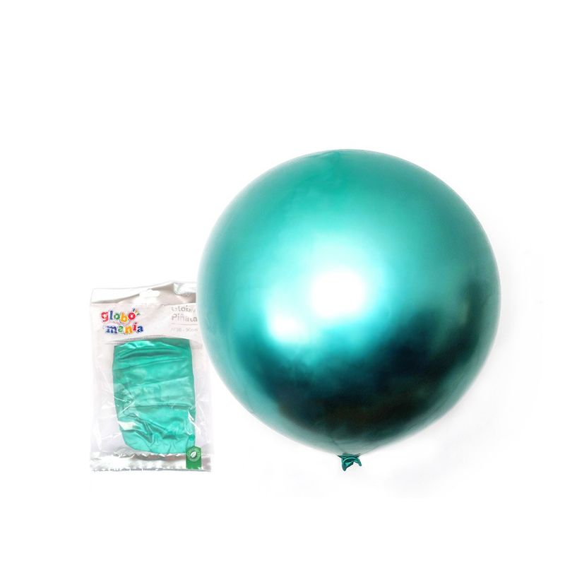 GENERICO - GLOBO PINATA R36 CHROME VERDE X1 UNI