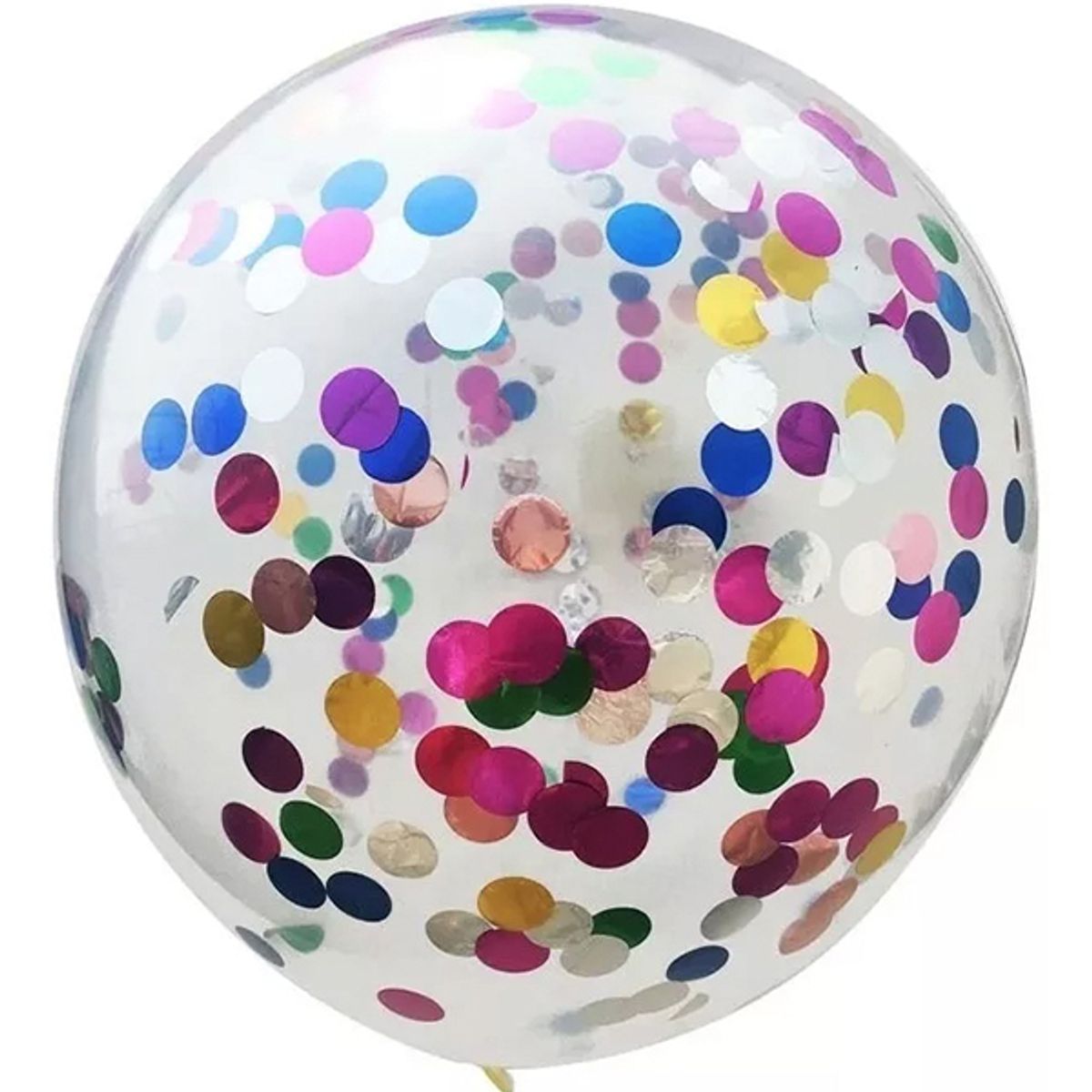 GENERICO - GLOBO 12' CONFETTI ARCOIRIS X12 UNI