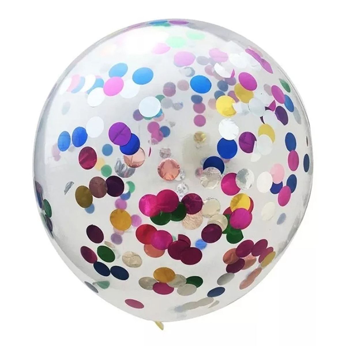 GENERICO - GLOBO 12' CONFETTI ARCOIRIS X12 UNI