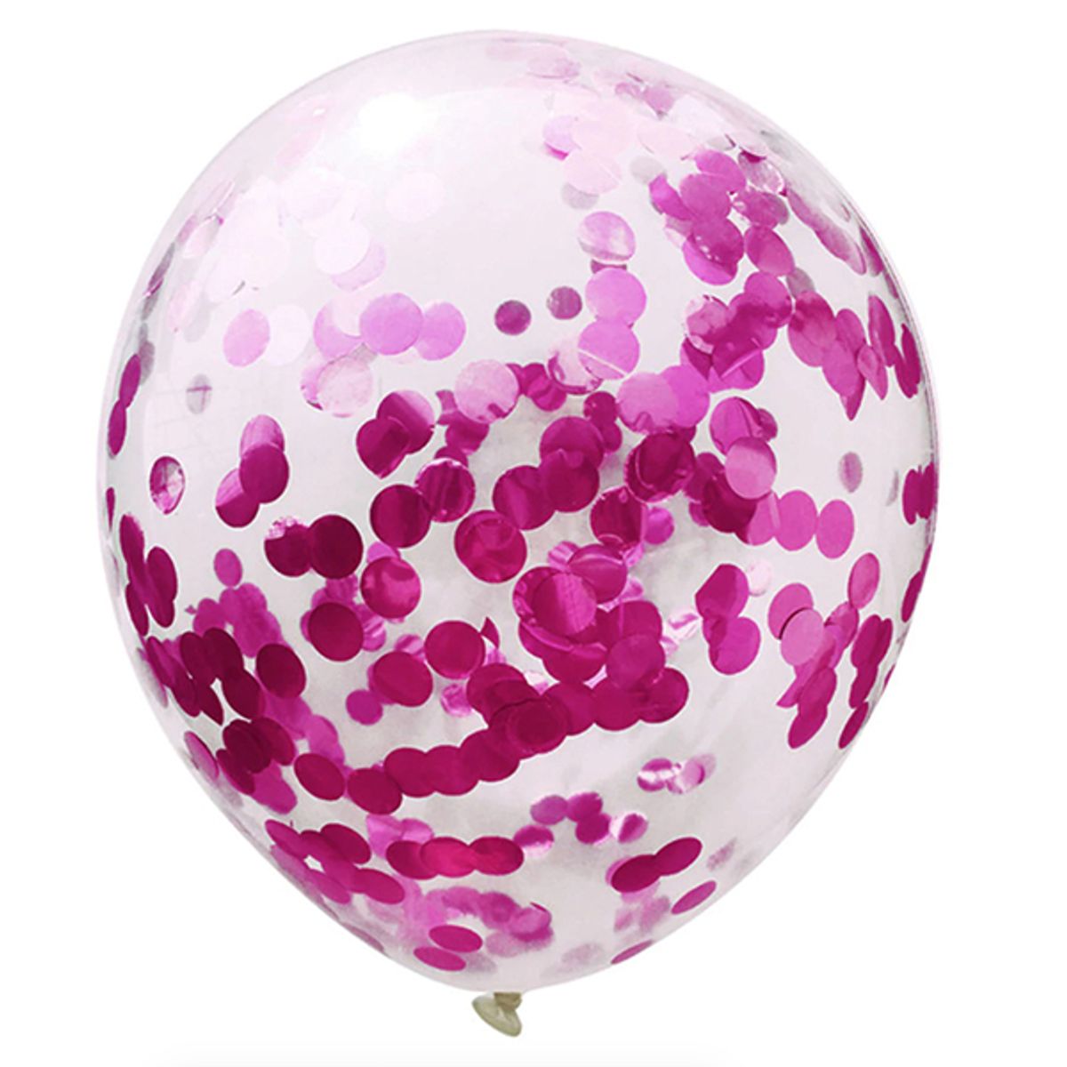 GENERICO - GLOBO 12 CONFETTI FUCSIA X12 UNI