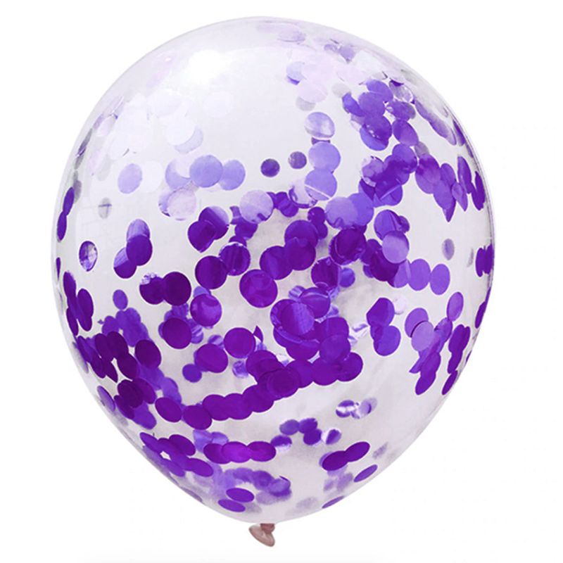 GENERICO - GLOBO 12' CONFETTI MORADO X12 UNI