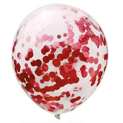 GENERICO - GLOBO 12 CONFETTI ROJO X12 UNI