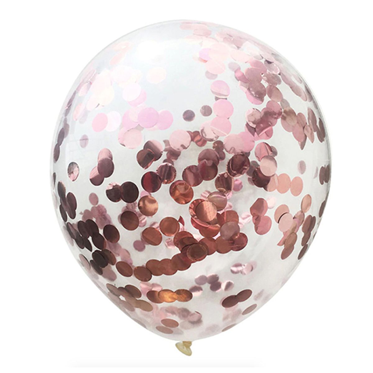 GENERICO - GLOBO 12' CONFETTI ROSE GOLD X12 UNI