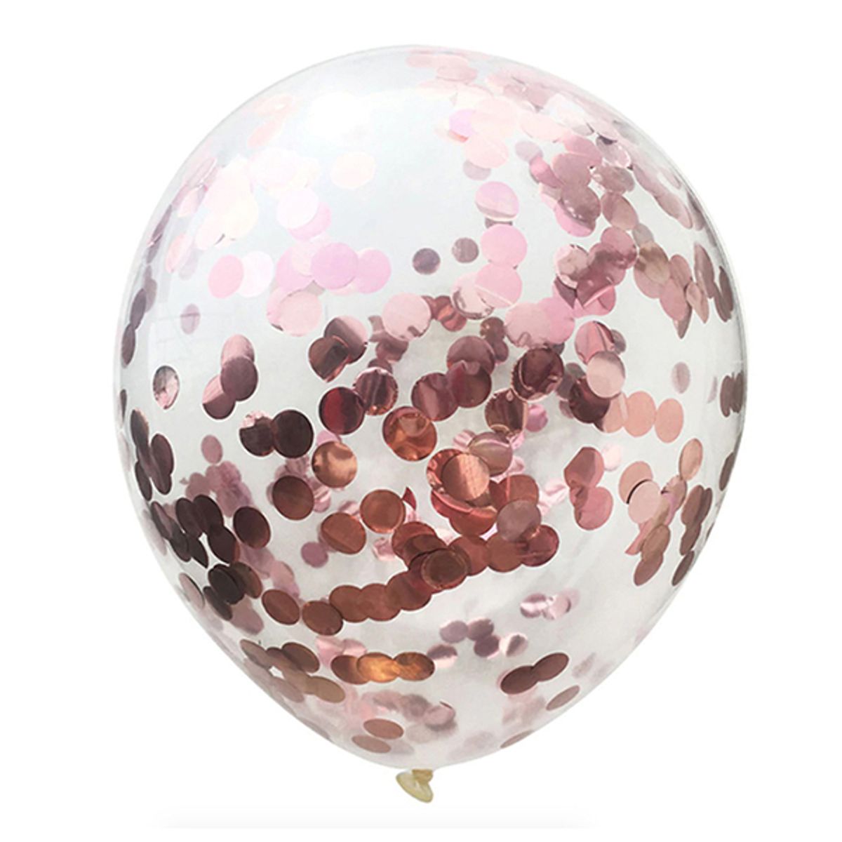 GENERICO - GLOBO 12' CONFETTI ROSE GOLD X12 UNI