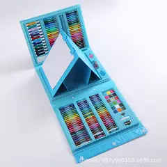 GENERICO - Maleta de dibujo set de arte colores acuarelas 208 piezas