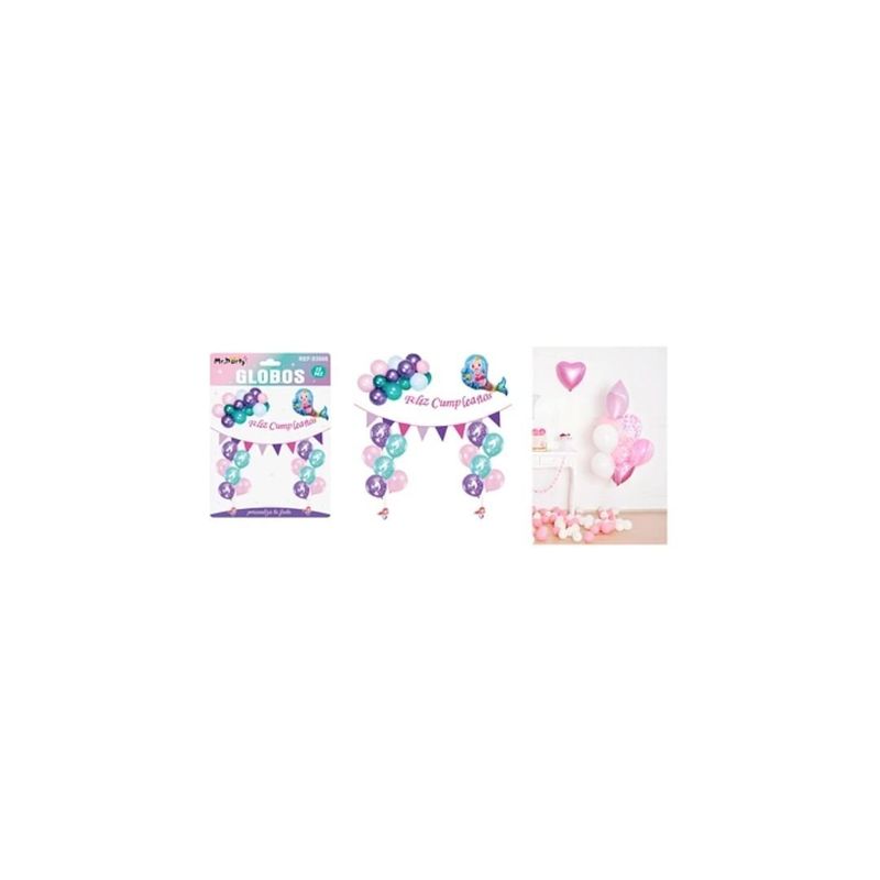 GENERICO - Set De Globos Látex Con Sirena 28pcs