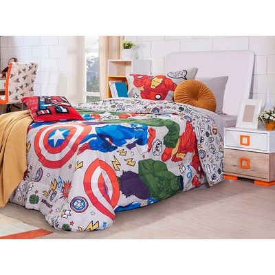 Imagen 2 del producto Cobertor Plumón Cubrecama Reversible 1.5 Plaza Diseño Avengers Iron man
