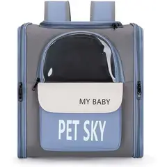 GENERICO - Mochila para Perro y Gato Color Celeste