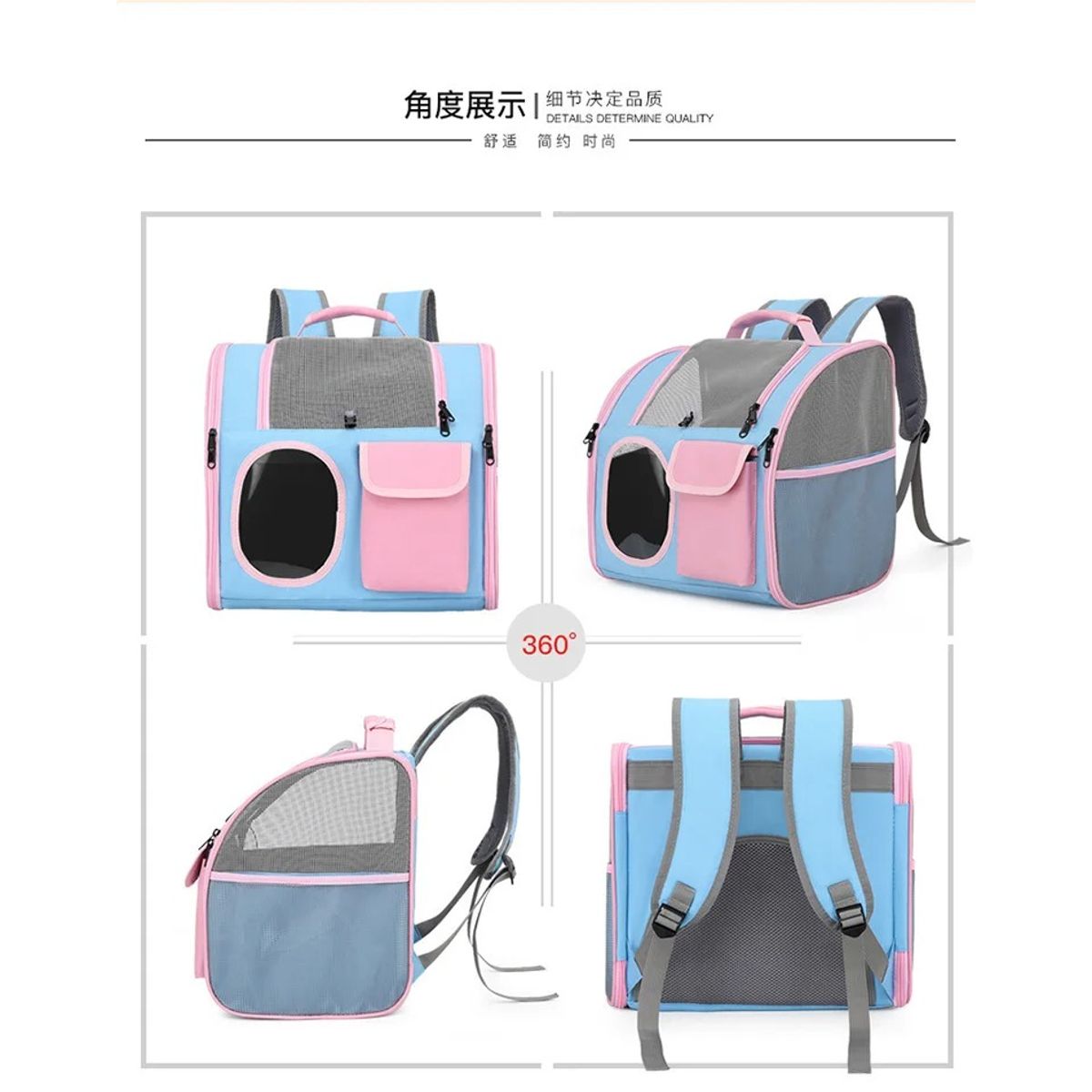 GENERICO - Mochila para Perro y Gato Color Azul