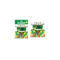 GENERICO - Set De Globos Látex Y Guirnalda Con Animales 31pcs