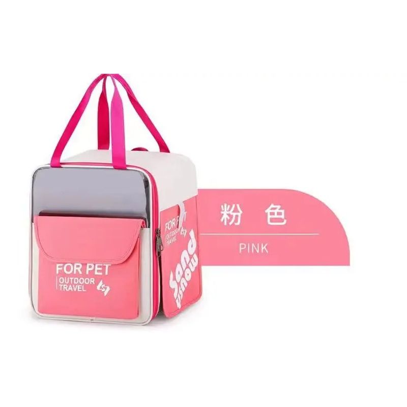 GENERICO - Mochila Transportador Cuadrada de Mascotas Rosa