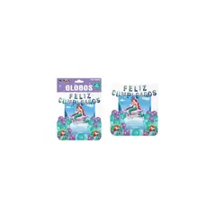 GENERICO - Set De Globos Látex y Guirnalda Con Sirena 31pcs