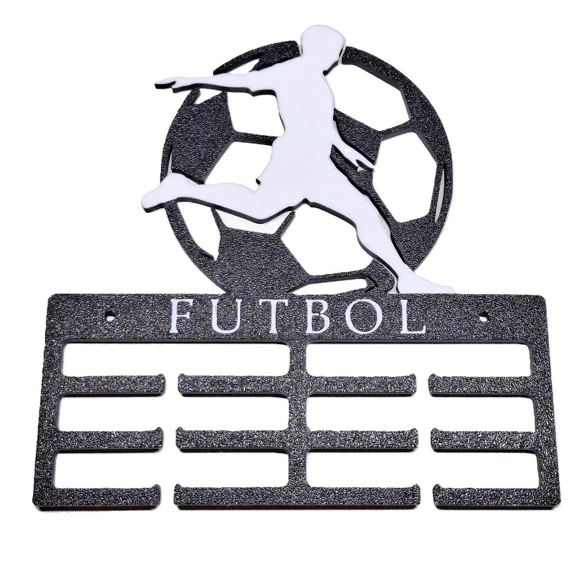 GENERICO - Medallero  Porta Medallas de Futbol - Negro