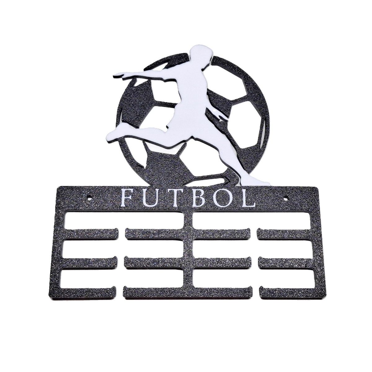 GENERICO - Medallero  Porta Medallas de Futbol - Negro