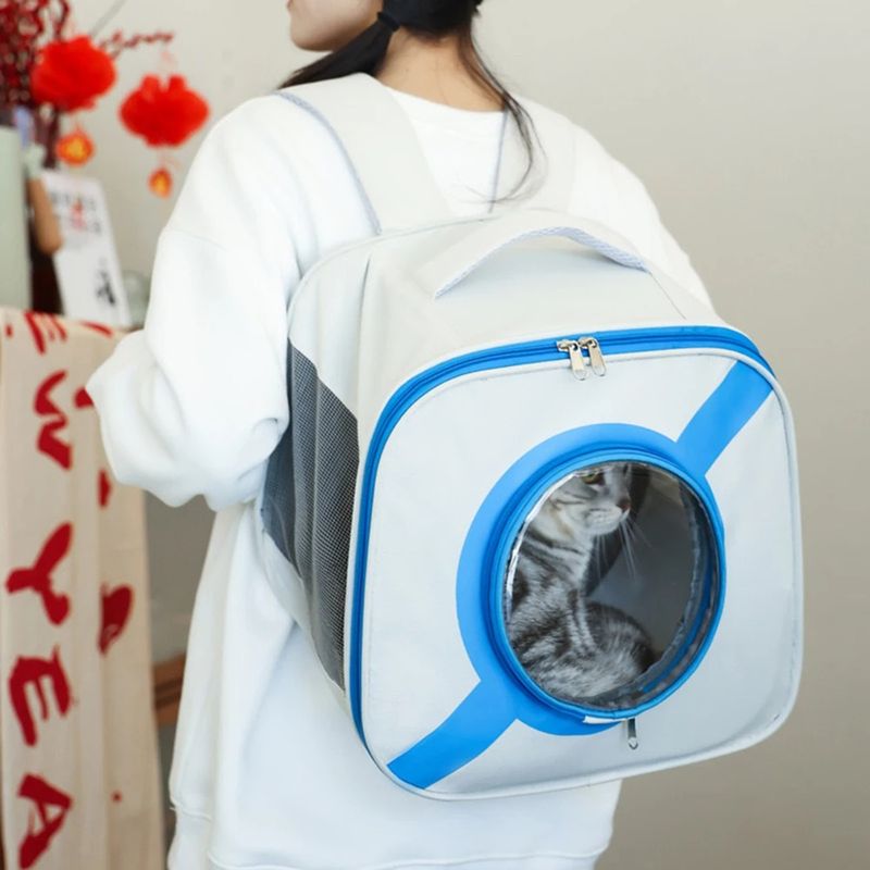 GENERICO - Mochila Transportador Bolso  para Mascotas Azul
