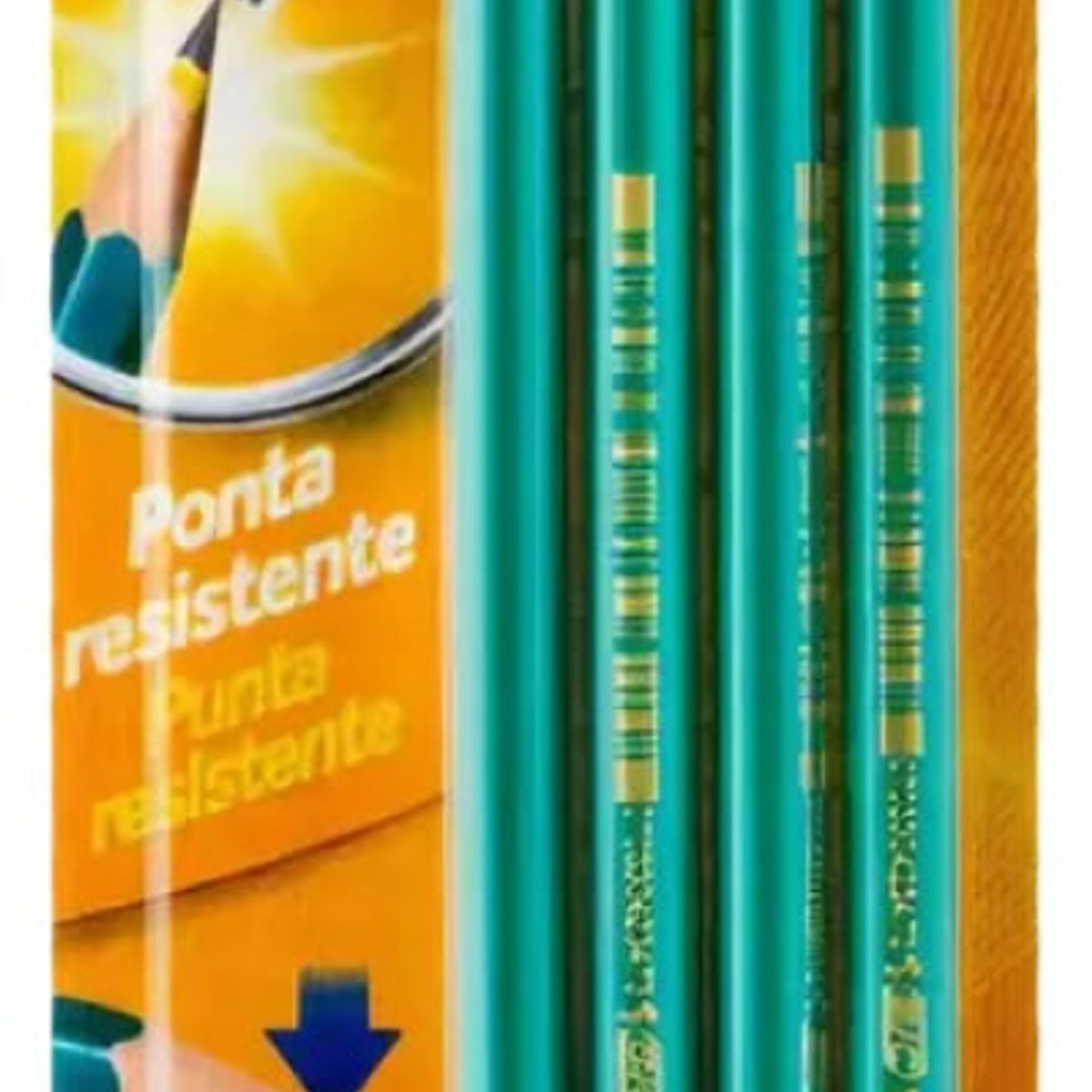 GENERICO - Lápiz BIC Evolution HB 2 Sin Goma 4 Unidades Trazo Negro