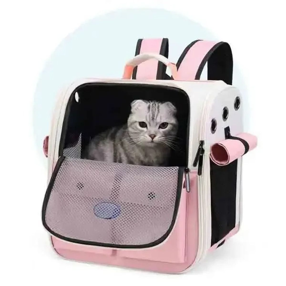 GENERICO - Mochila Transportadora de MascotaS Color Rosa