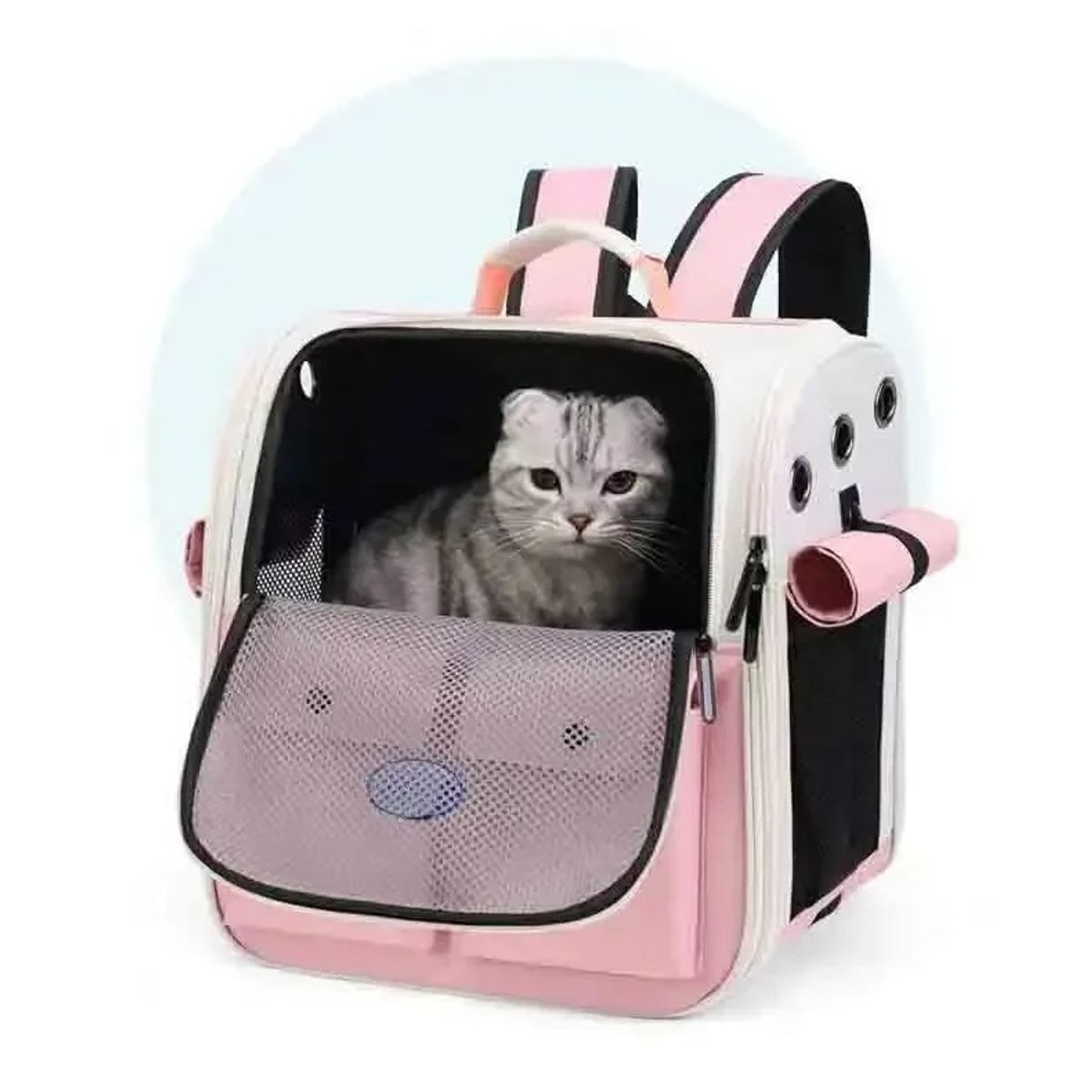 GENERICO - Mochila Transportadora de MascotaS Color Rosa
