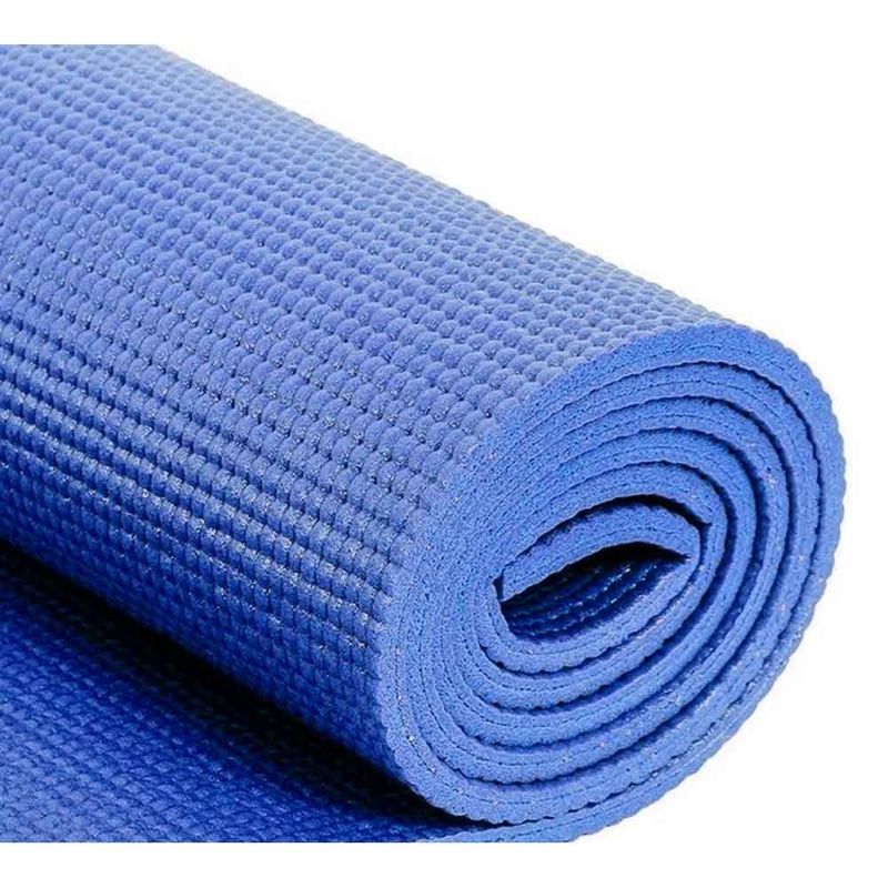 GENERICO - Mat de Yoga para Pilates Gimnasia Abdominales 4mm color Azul