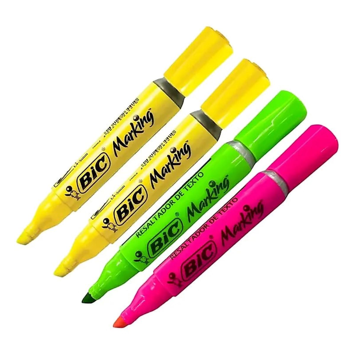 GENERICO - Resaltadores BIC Marking Flúor - Blíster De 4 Destacadores