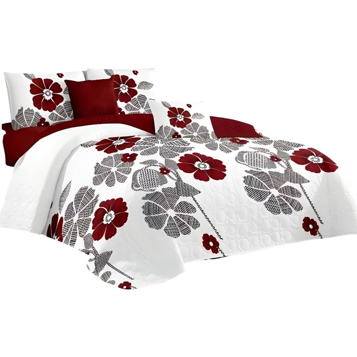 GENERICO - CUBRECAMA QUILT MAS JUEGO DE SABANAS KING