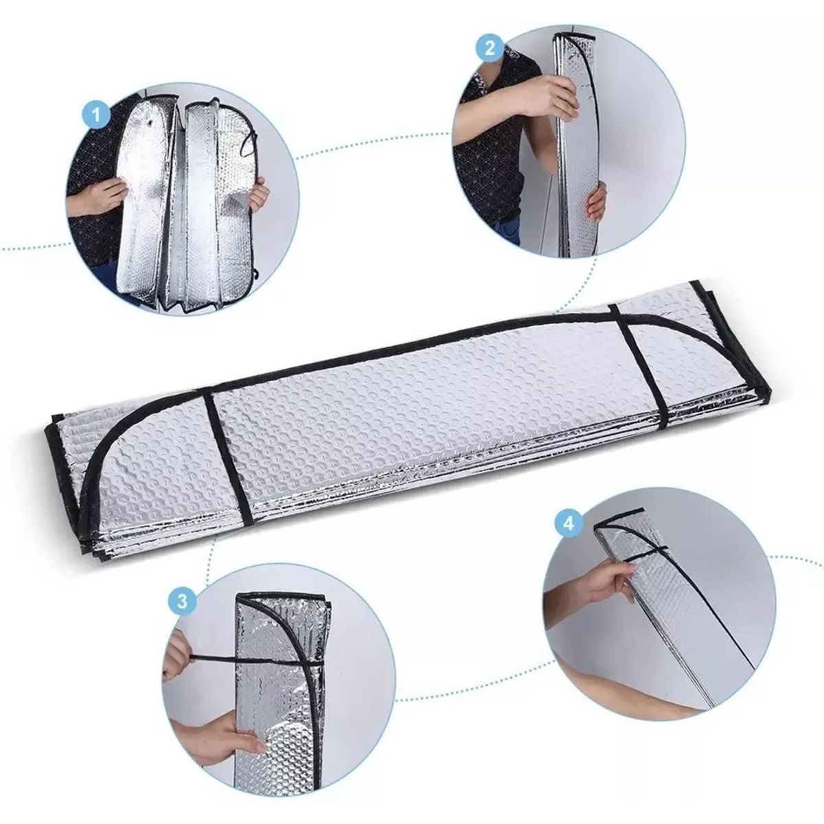 GENERICO - Quita Sol Autos Plegable Parabrisas Protector Del Sol 140x70