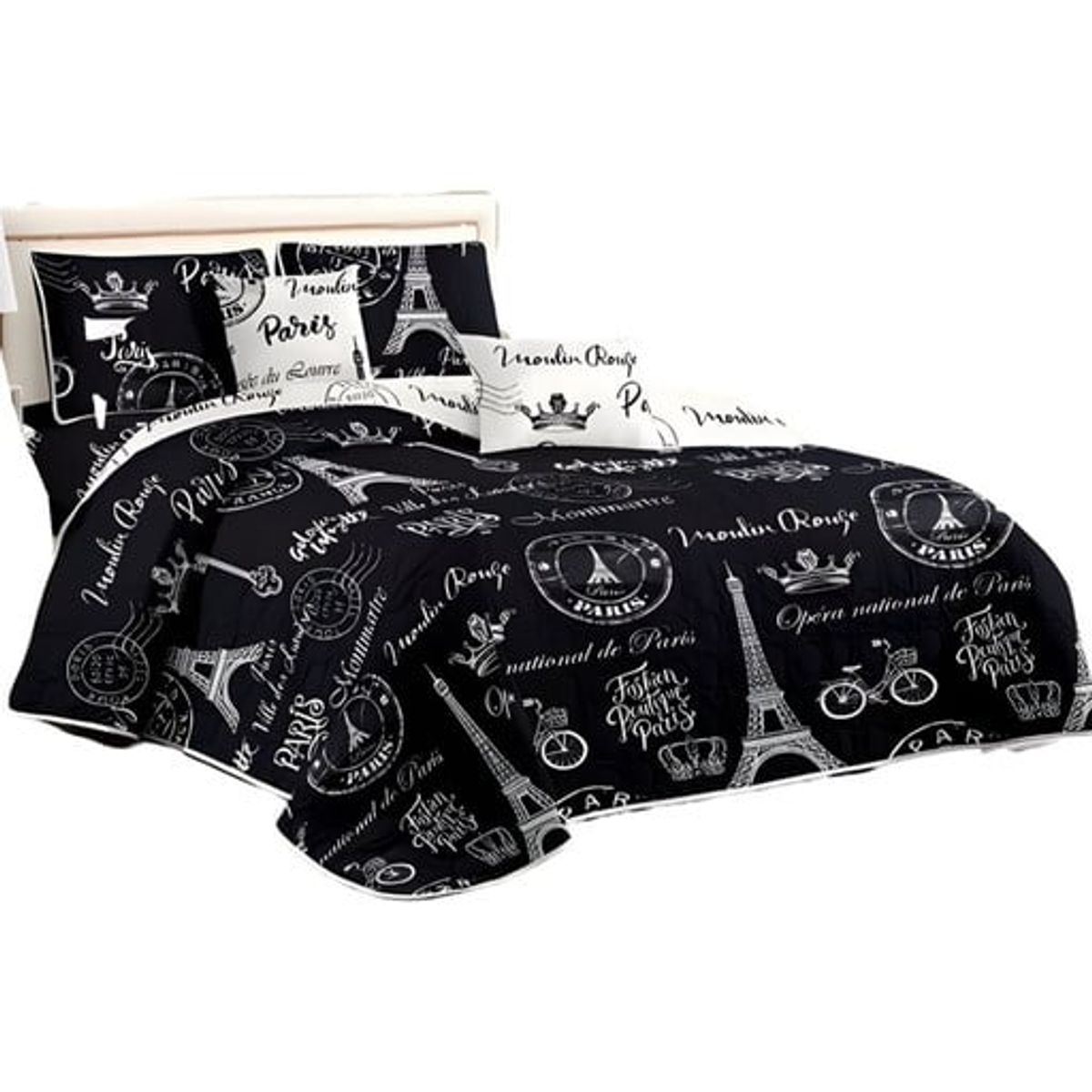 GENERICO - JUEGO DE CUBRECAMA QUILT DELGADO MAS SABANAS KING