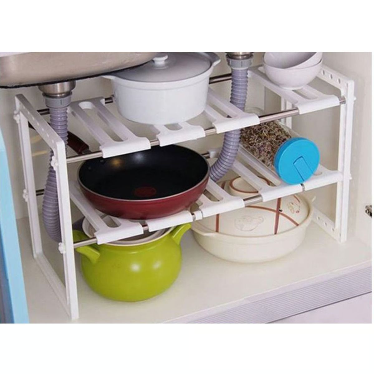 GENERICO - Organizador de Cocina Multiuso Estante Blanco