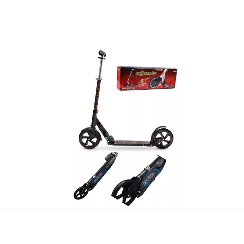GENERICO - Scooter Monopatín Plegable Metálico dos Ruedas Rojo