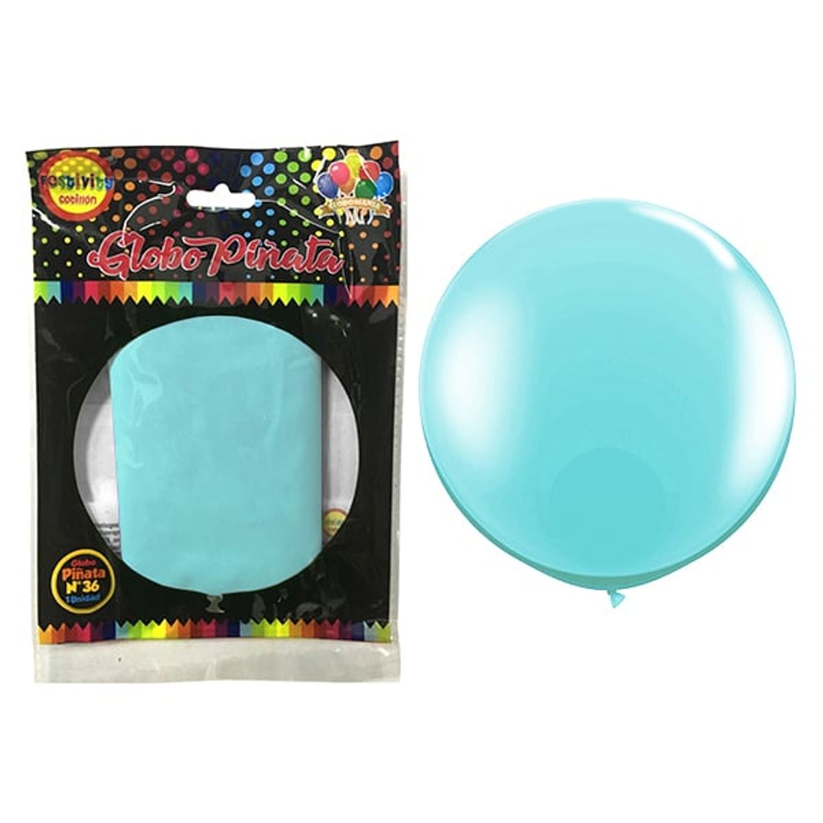 GENERICO - GLOBO PI?ATA R36 PASTEL AQUA X1 UNI