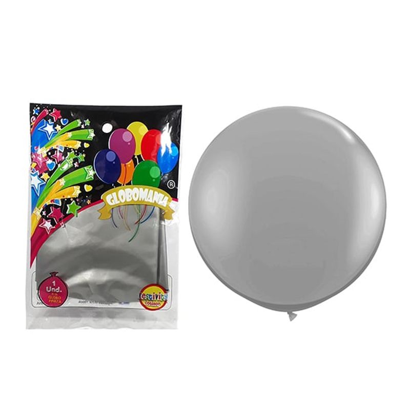 GENERICO - GLOBO PI?ATA R36 PLATEADO X 1 UNI