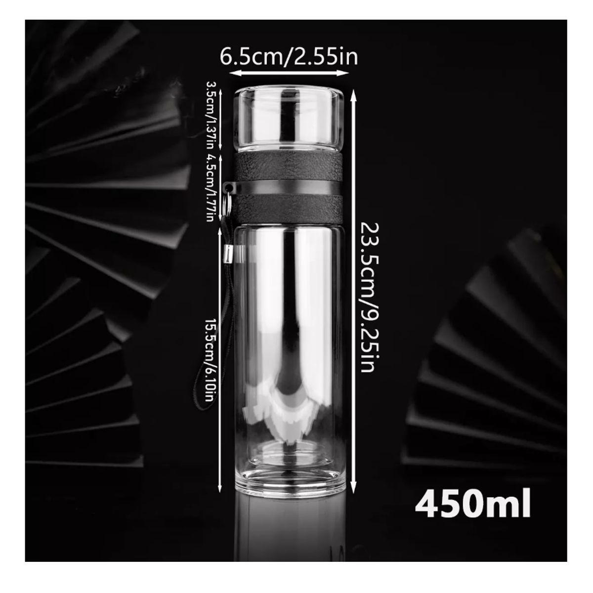 GENERICO - Botella Infusor Vidrio Borosilicato Infusión Separado De Té