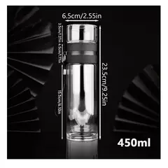 GENERICO - Botella Infusor Vidrio Borosilicato Infusión Separado De Té