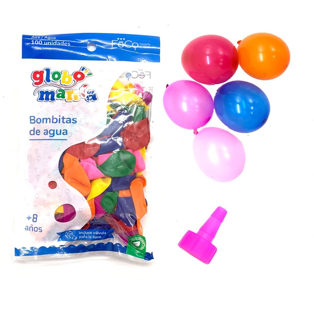 GENERICO - GLOBO BOMBITA DE AGUA SURTIDO X 100 UNI