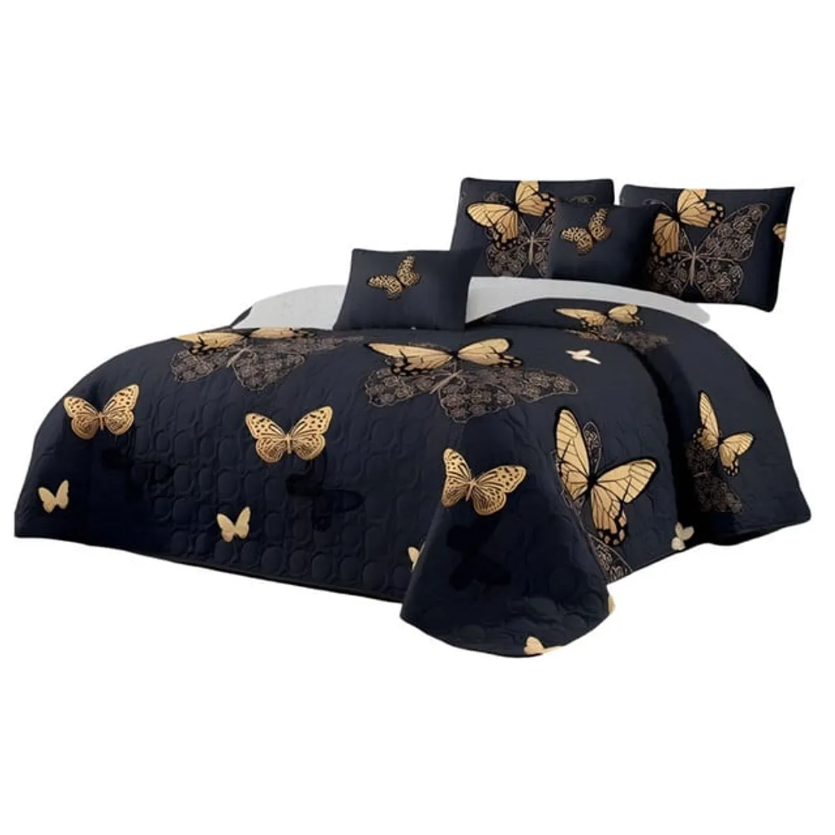 GENERICO - CUBRECAMA QUILT MAS JUEGO DE SABANAS 2 PLAZA