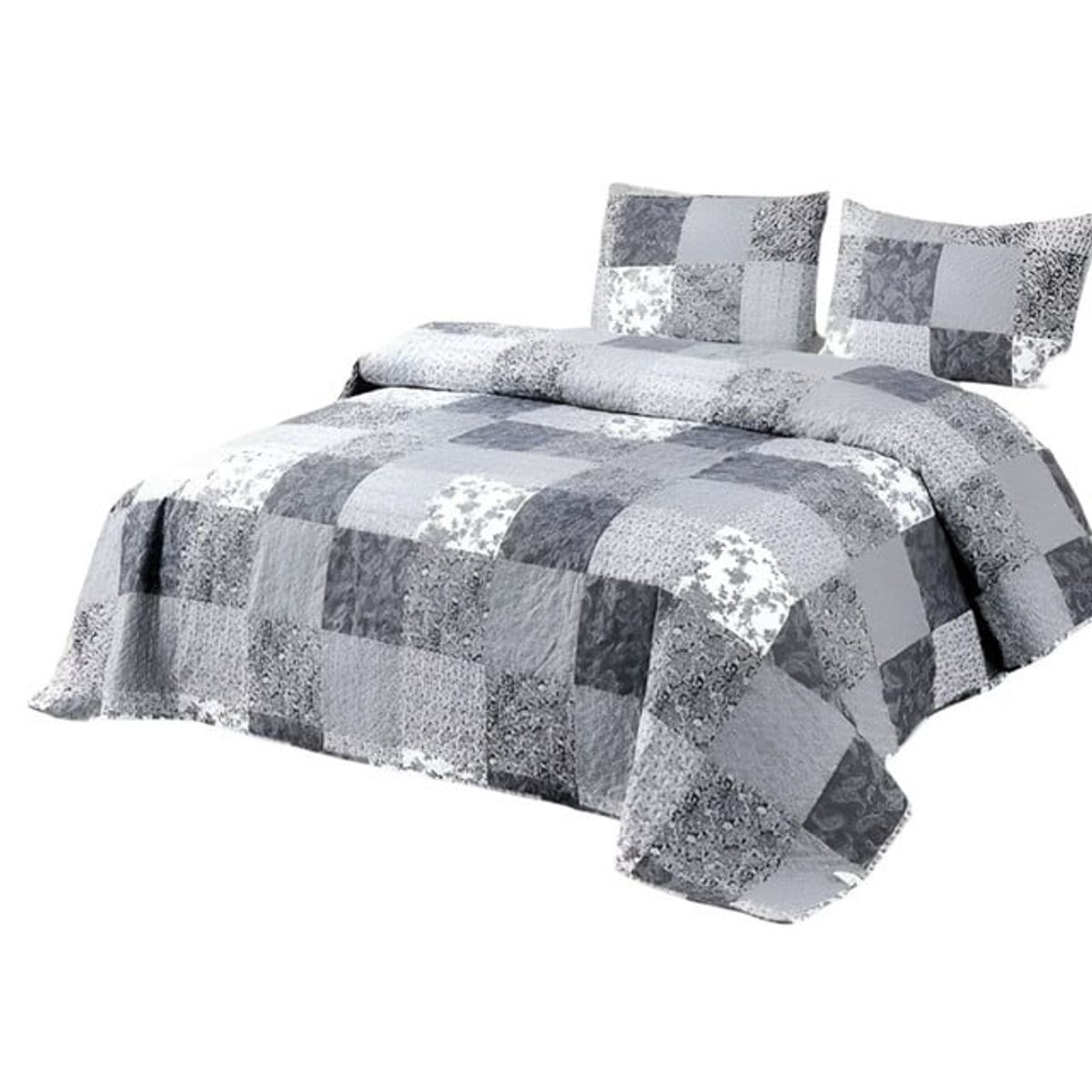 GENERICO - CUBRECAMA QUILT MAS JUEGO DE SABANAS 2 PLAZA