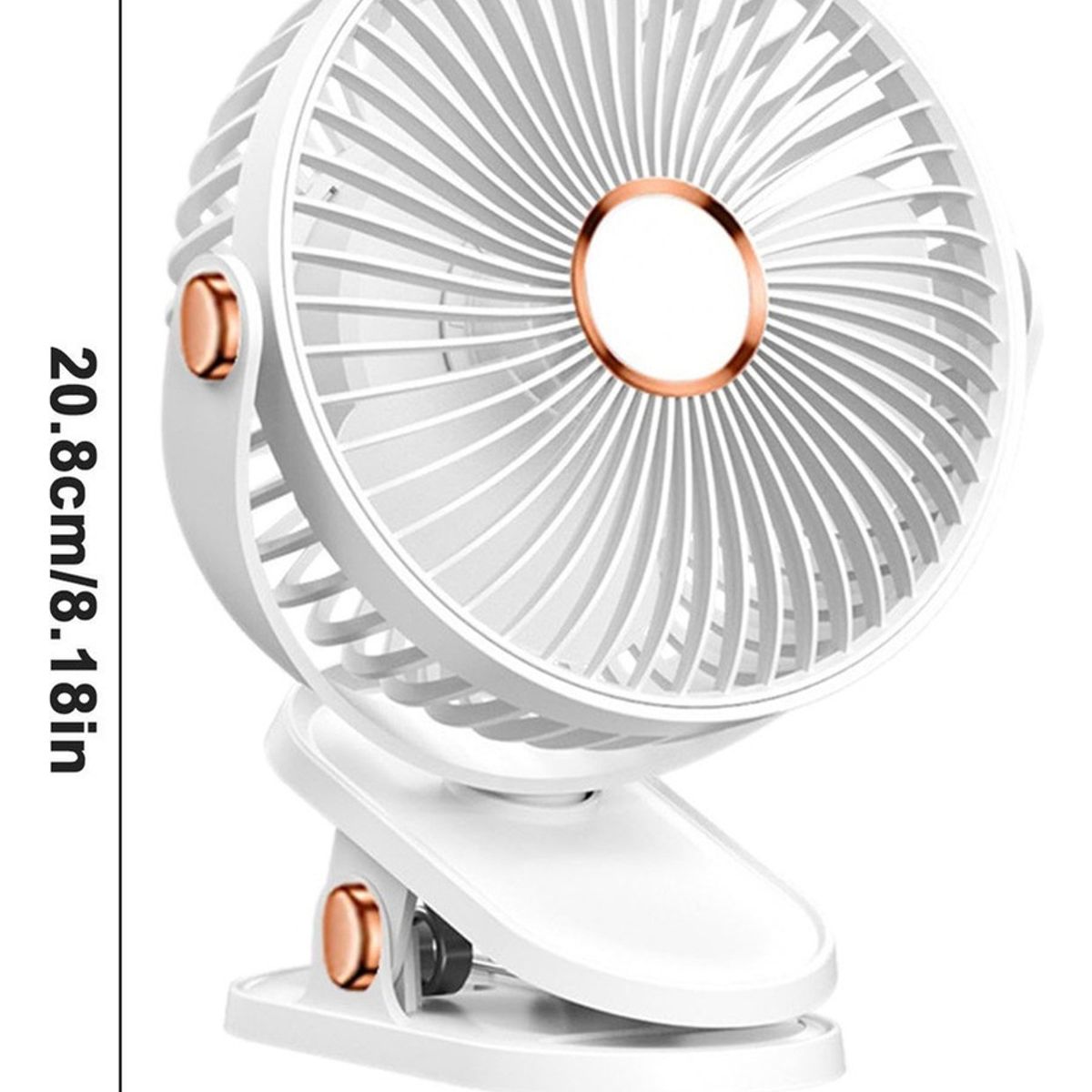 5 Velocidades Viento Fuerte Y Ventilador De Mesa Portátil Blanco, marca GENERICO - Foto 2