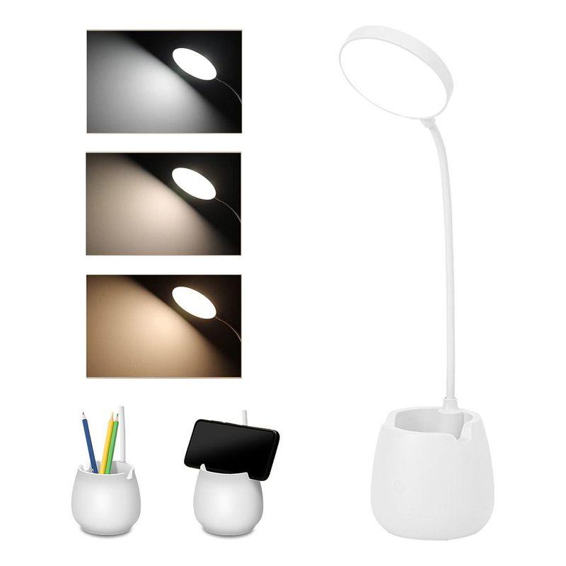 GENERICO - Mesa Con Portalápices 3 Modos De Brillo Flexo Led Escritorio