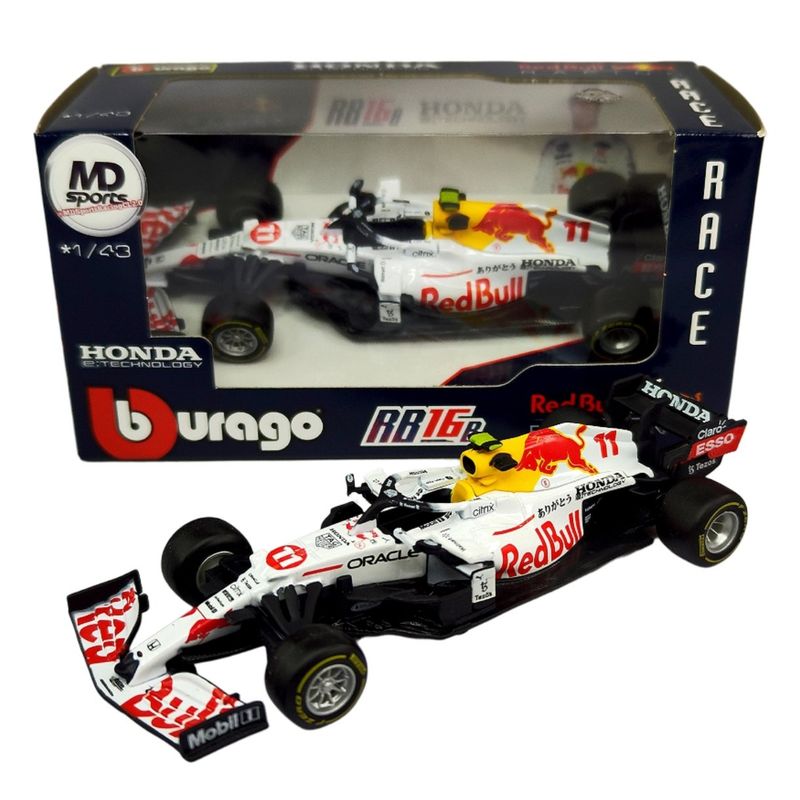 BBURAGO - Auto F1 RedBull RB16b Blanco 2021 Checo Perez C. Normal 1:43
