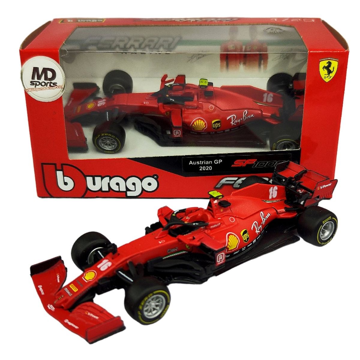 BBURAGO - Auto F1 Ferrari Sf1000 2020 #16 Ch. Leclerc Caja Normal 1:43