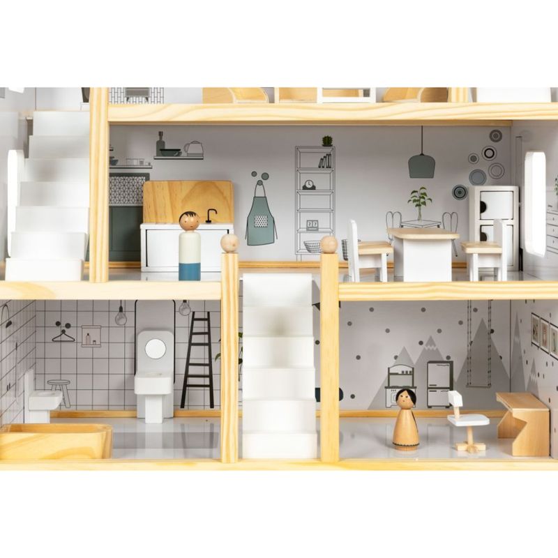 WOODTOYS - Casa de Muñecas con Accesorios Berlin