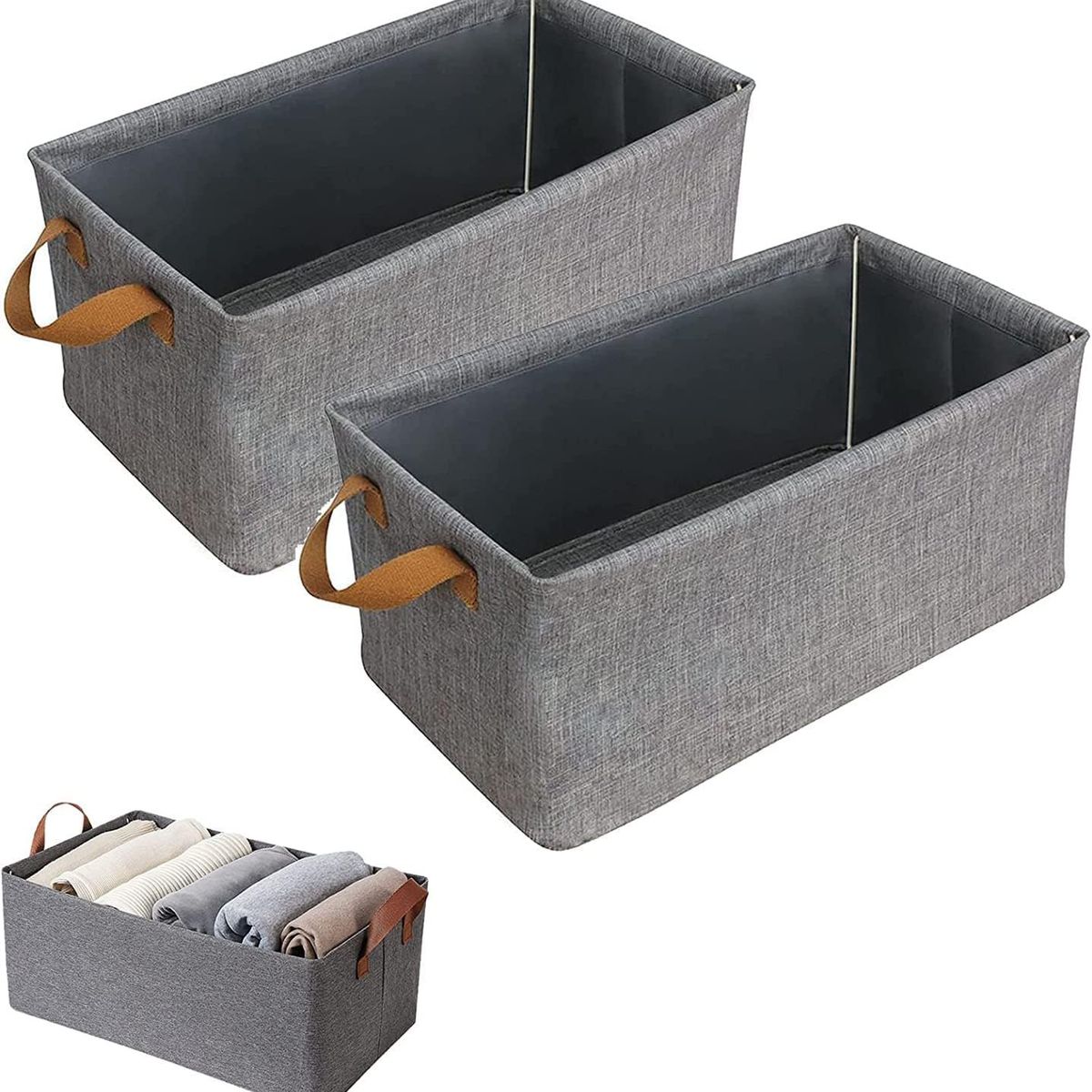 KUANGYE - 3 Bolsas Organizador De Ropa Plegable Almacenamiento