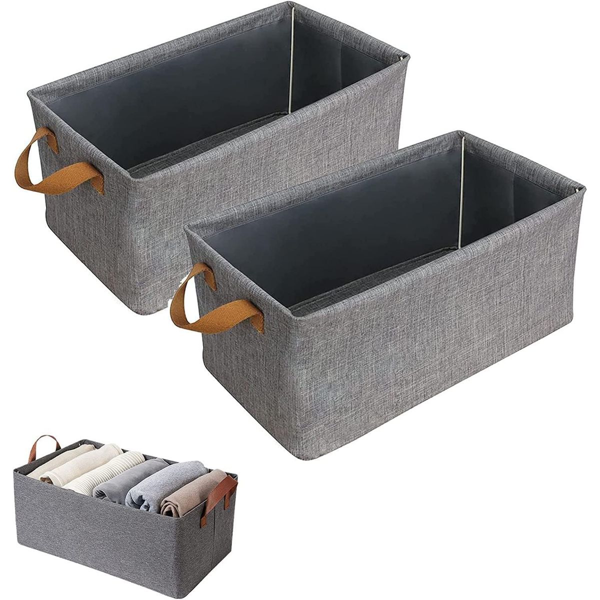 KUANGYE - 3 Bolsas Organizador De Ropa Plegable Almacenamiento