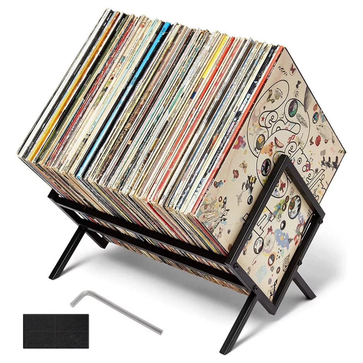 KUANGYE - Soporte Estantería De Almacenamiento De Discos De Vinilo