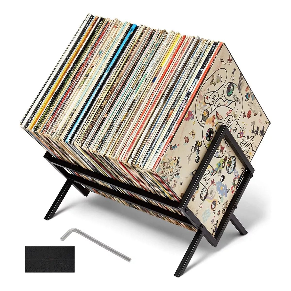 KUANGYE - Soporte Estantería De Almacenamiento De Discos De Vinilo